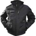 Schwarze Wasserdichte Winddichte Atmungsaktive OEKO-TEX Nachhaltige Jacken mit Ellenbogen Patches Größe L 