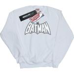 Weiße Print Retro Langärmelige Batman Frühlingsmode aus Baumwolle für Herren Größe XL 