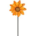 Orange Windräder Blumen aus Metall 