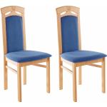 Blaue Home Affaire Esszimmerstühle aus Massivholz 2 Teile 