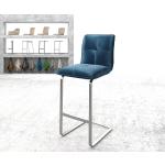 Silberne DELIFE Maddy-Flex Freischwinger Stühle aus Edelstahl 