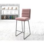 Reduzierte Pastellrosa Moderne DELIFE Pela-Flex Barstühle aus Samt 