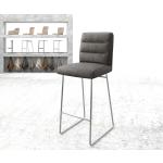 Anthrazite Vintage DELIFE Pela-Flex Barstühle aus Edelstahl 
