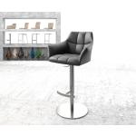 Reduzierte Silberne DeLife Yulo-Flex Barstühle aus Edelstahl höhenverstellbar 