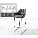 Reduzierte Schwarze DeLife Yulo-Flex Barstühle aus Leder 