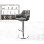 Reduzierte Silberne Vintage DeLife Yulo-Flex Barstühle aus Edelstahl höhenverstellbar 