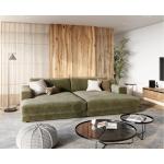 Olivgrüne Moderne DELIFE Big Sofas aus Samt 