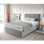Graue Moderne DELIFE Dream-Fine Betten mit Matratze aus Mikrofaser 120x200 cm 