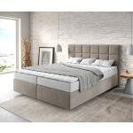 Beige Moderne DELIFE Dream-Fine Betten mit Matratze 160x200 cm 