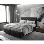 Anthrazite Vintage DELIFE Dream-Great Betten mit Matratze mit Beinen 160x200 cm mit Härtegrad 3 