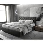 Anthrazite Vintage DELIFE Dream-Great Betten mit Matratze aus Kunstleder 180x200 cm 