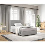 Silbergraue DELIFE Dream-Well Betten mit Matratze mit Beinen 120x200 cm mit Härtegrad 3 