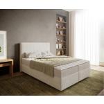 Cremefarbene DELIFE Dream-Well Betten mit Matratze 140x200 cm 
