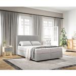 Silbergraue DELIFE Dream-Well Betten mit Matratze mit Beinen 140x200 cm 