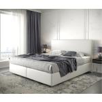Reduzierte Weiße DELIFE Dream-Well Betten mit Matratze aus Kunstleder mit Beinen 180x200 cm mit Härtegrad 3 