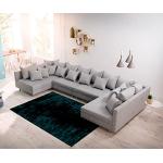 DELIFE Couch Clovis XL Grau Flachgewebe Wohnlandschaft modular