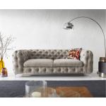 DELIFE Couch Corleone 225x97 cm Beige 3-Sitzer Sofa, 3 Sitzer