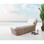 Reduzierte Weiße DeLife Florenz Lounge Gartenmöbel aus Rattan 