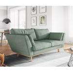 Reduzierte Grüne Moderne DELIFE Zweisitzer-Sofas aus Holz 