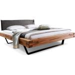 Reduzierte Schwarze Rustikale Möbel-Eins Betten geölt aus Eiche 180x200 cm 