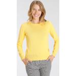Gelbe Rundhals-Auschnitt Rundhals-Pullover für Damen Größe XS 