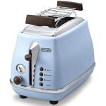 Reduzierte Blaue Retro DeLonghi Toaster aus Edelstahl 