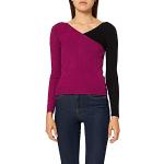 Schwarze Desigual V-Ausschnitt V-Pullover für Damen Größe M 