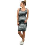 Desires Rahile Damen Kleid Sommerkleid Dress in Streifen-Optik mit Rundhals-Ausschnitt aus 100% Baumwolle, Größe:M, Farbe:Black (9000)
