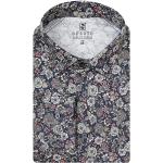 Reduzierte Marineblaue Business Langärmelige Desoto Slim Fit Hemden aus Baumwolle für Herren Größe 3 XL Große Größen 