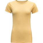 Gelbe Kurzärmelige Devold Damenfunktionsunterwäsche aus Merinowolle Größe M 