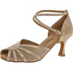 Goldene Diamant Dance Shoes Damentanzschuhe aus Veloursleder atmungsaktiv Größe 33,5 mit Absatzhöhe 5cm bis 7cm 