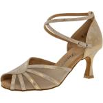 Goldene Diamant Dance Shoes Damentanzschuhe aus Veloursleder atmungsaktiv Größe 40 mit Absatzhöhe 5cm bis 7cm 