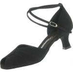 Schwarze Diamant Dance Shoes Damentanzschuhe aus Nubukleder atmungsaktiv Größe 42,5 mit Absatzhöhe 5cm bis 7cm 