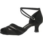 Schwarze Diamant Dance Shoes Damentanzschuhe aus Nubukleder atmungsaktiv Größe 34,5 mit Absatzhöhe 5cm bis 7cm 