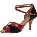 Rote Diamant Dance Shoes Damentanzschuhe aus Veloursleder atmungsaktiv Größe 33,5 mit Absatzhöhe bis 3cm 