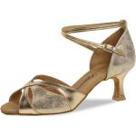 Goldene Diamant Dance Shoes Damentanzschuhe aus Mikrofaser atmungsaktiv Größe 43,5 mit Absatzhöhe 5cm bis 7cm 