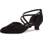 Schwarze Diamant Dance Shoes Damentanzschuhe aus Veloursleder atmungsaktiv Größe 37,5 mit Absatzhöhe 5cm bis 7cm 
