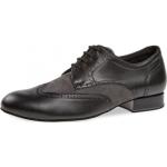 Schwarze Diamant Dance Shoes Herrentanzschuhe Schnürung aus Nappaleder stoßdämpfend Größe 38 mit Absatzhöhe bis 3cm 