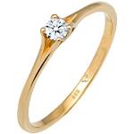 DIAMORE Ring Damen Verlobung Vintage mit Diamant (0.06 ct.) in 585 Gelbgold