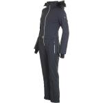 Reduzierte Schwarze Wasserdichte Atmungsaktive Damenskianzüge aus Polyester schmutzabweisend Größe 3 XL 