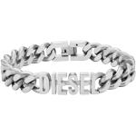 Silberne Diesel Herrenarmbänder aus Edelstahl 