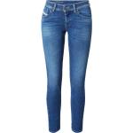 Blaue Diesel Slim Jeans mit Nieten aus Denim für Damen 