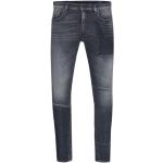 Reduzierte Dunkelgrau Diesel Slim Jeans aus Elastan für Herren Weite 30, Länge 32 