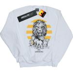 Weiße Print Langärmelige Der König der Löwen Frühlingsmode Löwen aus Baumwolle für Herren Größe 4 XL Große Größen 