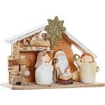 Braune Weihnachtskrippen & Krippenfiguren aus Holz 