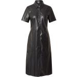 Schwarze DKNY | Donna Karan Damenkleider aus Kunstleder Größe XS 