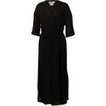 Schwarze Kurzärmelige DKNY | Donna Karan Kleider mit Ärmel aus Lyocell für Damen Größe XS 