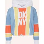 Hellblaue DKNY | Donna Karan Kinderkapuzenpullover & Kinderkapuzensweater Orangen aus Elastan Größe 176 