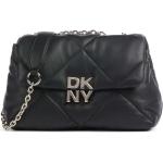 Schwarze DKNY | Donna Karan Damenumhängetaschen aus Lammleder 