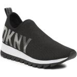 Schwarze Klassische DKNY | Donna Karan Flache Sneaker aus Kunstleder für Kinder Größe 36 
